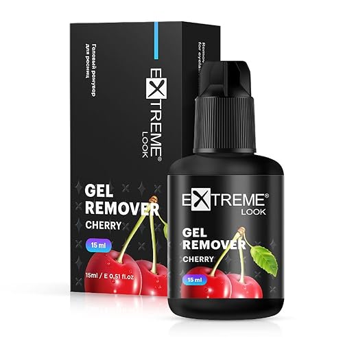 Glue Remover Gel Extension Ciglia | Remover Gel Ciglia Finte | Extreme Look -"Cherry" 15 Ml | Rimozione Della Colla Per Ciglia | Rimozione Delicata De