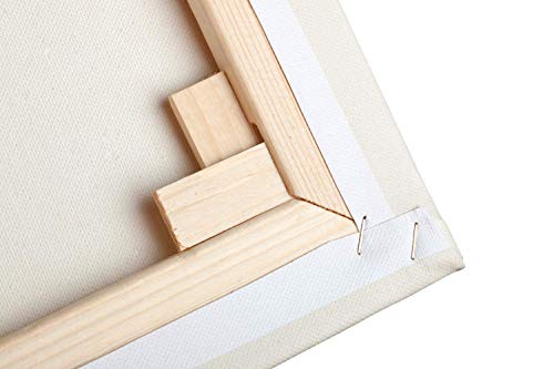 Image of Painting Drawing and Sketch Accessories Cotton Medium Grain Primed Stretched Painting Canvas 10 Oz (Size 14 x 16, Pack of 2)