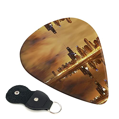 Chicago City Lot de 6 médiators pour guitare acoustique, guitare électrique, basse, ukulélé – fins, moyens et épais - Les Beatles, Paul McCartney, John Lennon, RIngo Starr, George Harrison Chicago City Lot de 6 médiators pour guitare acoustique, guitare électrique, basse, ukulélé - fins, moyens et épais