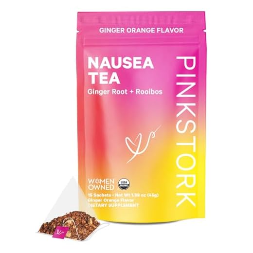 Pink Stork Tea: Organic Ginger Orange Pregnancy Tea - Occasional Morning Sickness Relief - Pregnancy Must Haves - Digestive Support for Pregnant Women - Women-Owned, 30 Cups