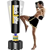 Muscle Splitter Freestanding Punching Bag 69’’-192 lb Heavy Boxing Bag Heavy Bag with Suction Cup Base for Adult Youth Kids-Men Stand Kickboxing Bag for Home Office（192lbs