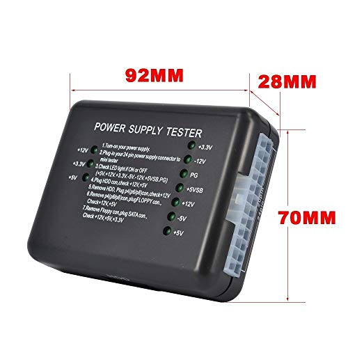 Image of Storin Motherboard Power Supply Tester Computer PC 24 pin 20 pin 8 pin 6 pin 4 pin for PSU, ATX, SATA, HDD, SMPS, PC, Floppy with LED Indicator Light
