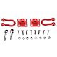 KooingTech RC Trailer Buckle, RC Schlossfalle, 2 Stück Abschlepphaken Haken Schnalle Winde SchäKel ZubehöR für Climbing Crawler(Rot)