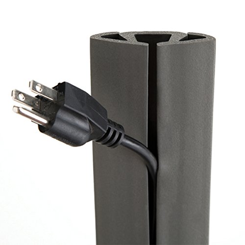 Ut Wire 15-Feet Cord Protector With 3-Channels For Floor, 15Ft, Gray #TOP4