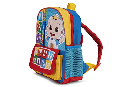 Image of AI ACCESSORY INNOVATIONS Cocomelon JJ's Playtime Interactive Mini Backpack for Boys and Girls, Pre school Schoolbag with Padded Back and Adjustable Straps, Versatile 12 inch
