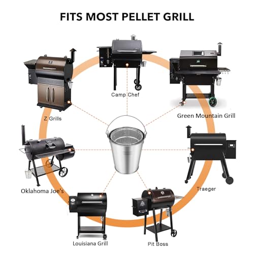 Stanbroil Grill Grease Bucket for Traeger/Pit Boss Outdoor BBQ, 10-Pack with Heat-Resistant Liners, Silver by Stanbroil - Image 5