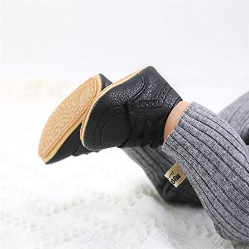 image for Meckior Infant Baby Boys Girls Classic PU Leather Wedding Loafers Brog