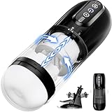 PRONFANS Elektrischer Sex Spielzeug für die Männer Masturbieren für Männer 10 Teleskopfunktion & Rotierend & Vibration, Masturbator Penispumpe Blowjob Taschenmuschi Penis Pussy Sex Toys