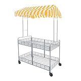 Outdoor Vendor Cart - Beweglicher Lebensmittelständer mit feststellbaren Rädern - Klappbarer Marktstandrahmen - tragbar für Veranstaltungen