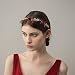 YAZILIND Boda Tocado Nupcial Diadema Rojo Rhinestone Flor Tocado Mujeres Accesorios para...
