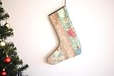 Christmas Stocking 12x16 in Large Handmade Kilim Stocking Xmas Rug Stocking Gift Stocking Santa Socks Holiday Stocking S267