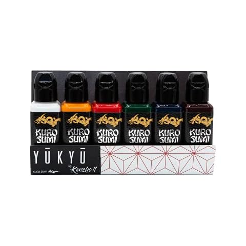 Kuro Sumi Tattoo Ink - Professional Tattooing Inks- Kensho Yukyu Ink Set, 1.5 Ounce Cover