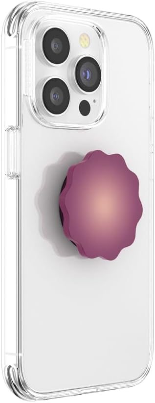 ​​​​PopSockets Phone Grip with Expanding Kickstand, Adhesive Grip - Molded Flower Red Wine Translucent
