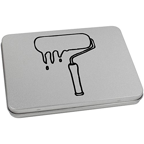 Azeeda 170mm 'Drippy Paint Roller' Metal Hinged Tin/Storage Box (TT00096911)