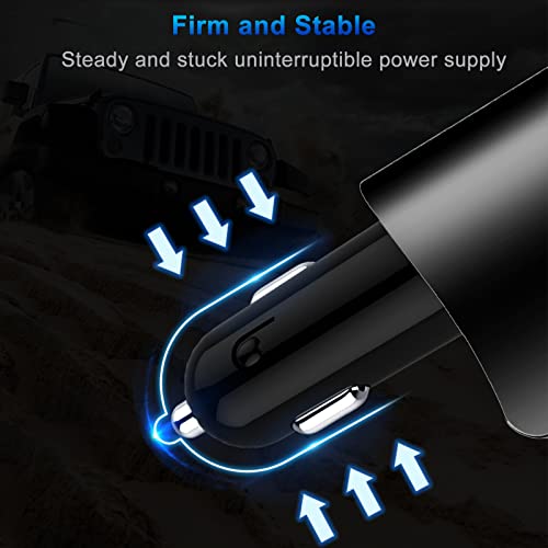 Lihan Car Charger Extension Cigarette Lighter Adapter,Socket Splitter 3 Usb Ports And Voltage Meter,Fit For 12V/24V Automobile Outlet,Compatible With Iphone 14,13,12,Ipad,Samsung(Blackqc3.0) #TOP7