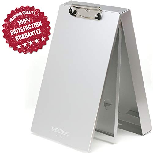 Think2Master-Aluminum-Dual-Storage-Clipboard-Durable-Sleek-Dual-Tray-Compartments-Provides-More-Storage-and-Sturdiness-and-it-Holds-300-Letter-Sized-Paper-Low-Profile-Clip-Holds-50-Paper