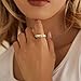 PDWZNBA 18K Gold-plated Stackable Rings for Women Interlocking Ring Gold-Silver Mixed Statement Rings Dainty Fashion Connected Band Thumb Ring Jewelry Gift for Women
