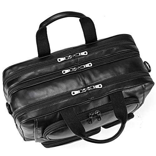 Business Leather Men's Handbag Commuter Business Trip Briefcase Computer Bag Shoulder Crossbody Bag4