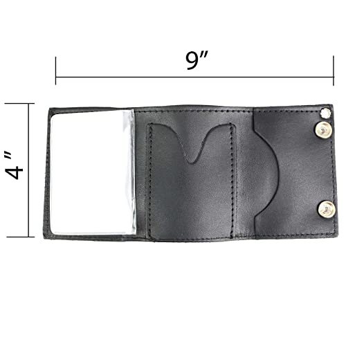 Image of Milwaukee Leather MLW7889 Men's 7.5 inch Black Premium Leather Soft Biker Wallet - Bi-Fold Anti-Theft Stainless Steel Chain