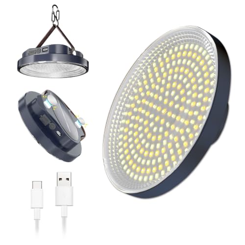 LETOUR lampada da campeggio a LED, lampada da campeggio ricaricabile con 5200mAh lampada da campeggio all'aperto lampade luminose 4 modalità di luce lampada ricaricabile lampada da campeggio