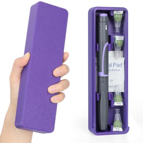 Insulin Pen Refrigerator Storage Case for Ozempic​ & Wegovy​ Injector Pens, Wegovy​ Injection Travel Case Protective Ozempic Pen Needles Holder (Hold 1 Pen) (Purple)