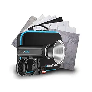 Westcott FJ200 200Ws Strobe Light Bundle with 64GB SD Card and Photography Backdrop Boards (3 Items)