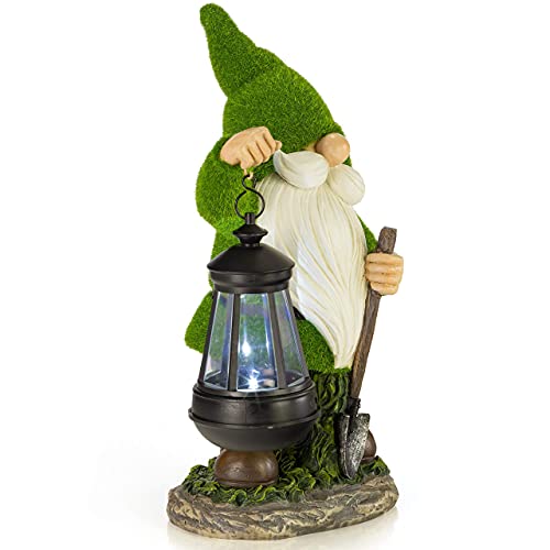 Vp Home Earnest Flocked Garden Gnome With Lantern Solar Powered Led Outdoor Decor Light Great Addition For Your Garden Solar Powered Light Garden Gnome Christmas Decorations Gifts #TOP4