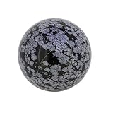 Gewicht ca. 150 g Budawi® Schneeflockenobsidian Edelstein Deko Kugel Handschmeichler