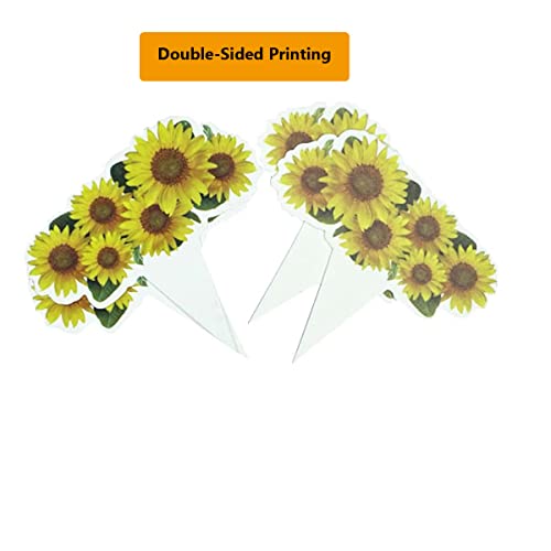 48 Pcs Sunflower Cupcake Toppers,Birthday Decorations Sunflowers,Sunflower Birthday Party Decorations Supplies,Sunflower Birthday Party Decorations Supplies Kit #TOP4