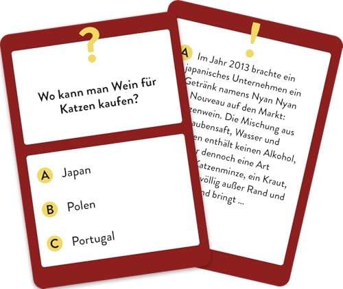 Wein Wissens-Quiz: 50 spannende und kuriose Fragen für Wein-Liebhaber | Das perfekte Partyspiel und originelle Geschenk für Weinfans | Ratequiz im Spielkartenformat