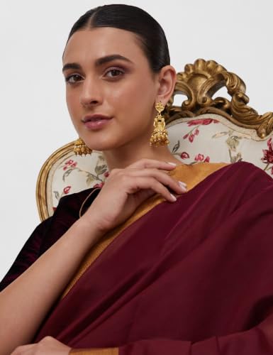 Image of Rubans Jhumka Earrings Gold Plated Stylish Traditional Trendy Jewellery Gift for Women & Girls
