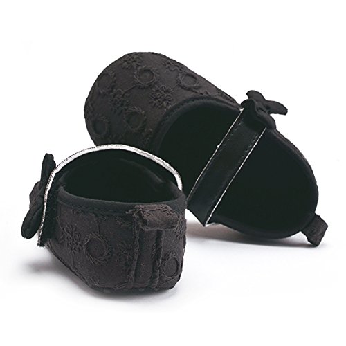 Amazingdeal Lindo sapato para bebês recém-nascidos de algodão para berço laço Prewalker sola macia,