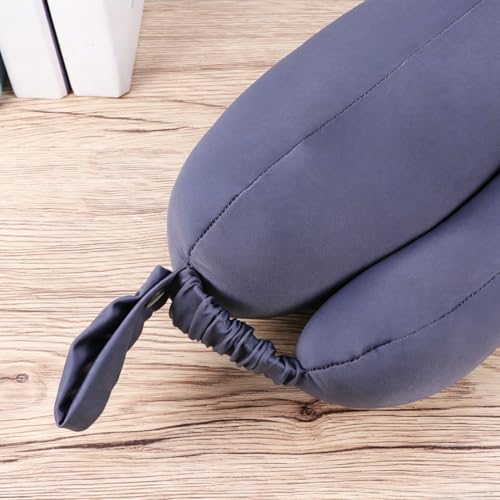 Almohada de Viaje con Soporte en Forma de U Mediana Gris miniatura 5