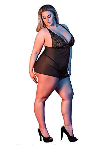 Nuisette Magic Silk noire dos fly away pour des soirées romantiques - 2