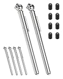 ETENWOLF Pencil Tire Pressure Gauge 2 Pack (10-50PSI, 20-120PSI) with 16 Tire Caps Calibrated to ANSI B40.1 Grade B(2%), Stainless Steel Body, for Cars, Pickups, RVs, Bicycles