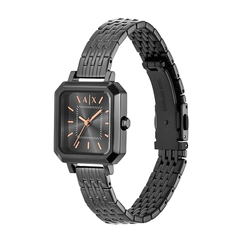 Image of Armani Exchange A|X Women's Watch, Square Three-Hand Stainless Steel Watch for Women