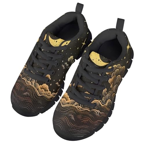 Girls Athletic Shoes Kids Slip on Shoes Girls 3-10 Years Old Toddler Sneakers Black3