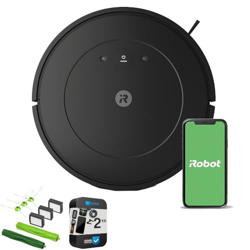 iRobot Q012020 Roomba Vac Essential Robot: Advanced Navigation & Powerful Suction Bundle with Deco Gear Replacement Parts Roomba s Series + 2 Year CPS Ehanced Protection Pack