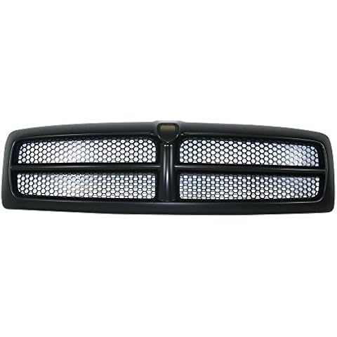 Titanium Plus Autoparts Sport Package Front Grille Black Honey Comb Mesh Grill 1999-2001 Compatible for DODGE Ram 1500 Sport CH1200245 QR33DX8AE Cover