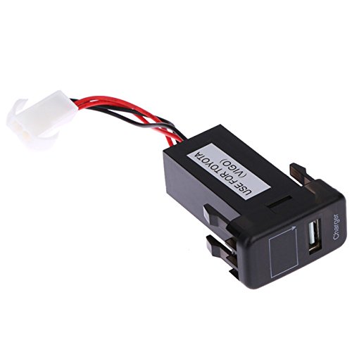 Car Charger with Voltmeter Display 5V 2.1A USB Charger Port Dashboard