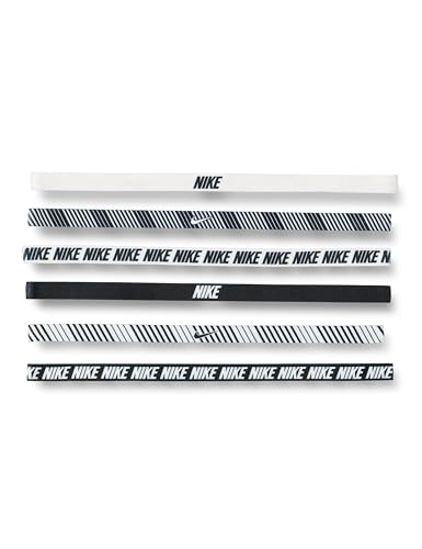 Nike Flex Classic HEA - Faixa de cabeça para homem, branco/preto/branco, tamanho único