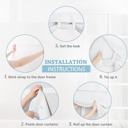 RYB HOME Classroom Door Window Cover, Blackout Shades for Classroom Windows and Doors Cover Lockdown Shades, Room Darkening Design Blocks Views, W 8 x L 36, 1 Panel, Pure White