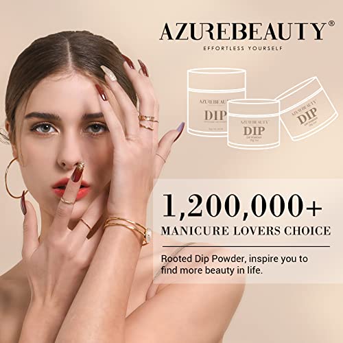 Dip Powder Nail Set, Azurebeauty 6 Colors Classic Nude Collection Glitter Pure White Dipping Powder Starter Kit French Nail Art Manicure Diy Salon Home Gifts For Women #TOP7