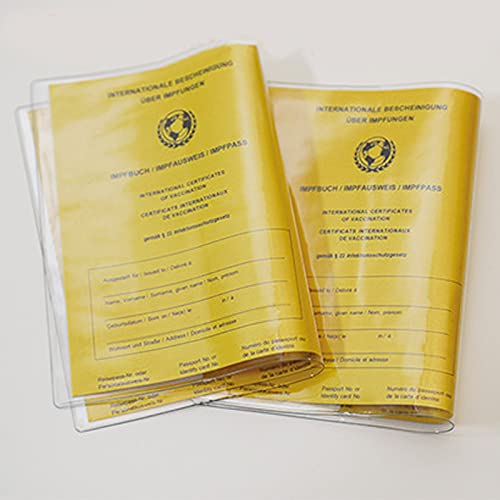 VOCIBO® 2 Stücke Impfausweis Schutzhülle, Impfpass Hülle, Hülle Impfausweis für den Impfpass Erwachsene, Impfstoffkartenschutz Wasserdichte Kartenhülle, Geeignet für neue 93x130mm Neuer Impfpass