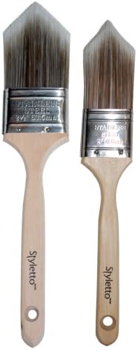Styletto 00039 Precision Brushes for Trimming and Edging, Set of 2