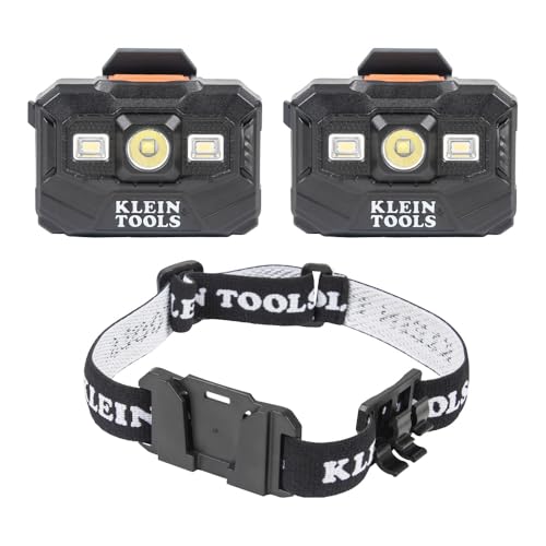 Lampe frontale LED 300 lumens Klein Tools autonomie journée lot de 2