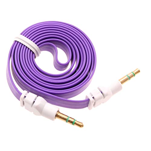 Cable Auxiliar de Audio 3.5mm con cable plano 0.91 m miniatura 1