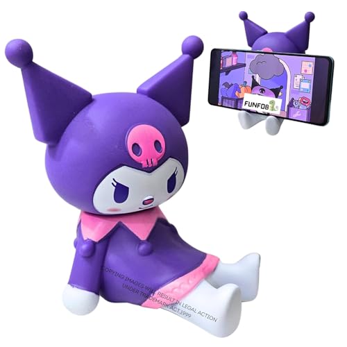 Image of FUNFOB Kuromi Action Figure Height-14cm Mobile Stand Collectible for Fans PVC Multicolour | KRMI- Mobile Figure