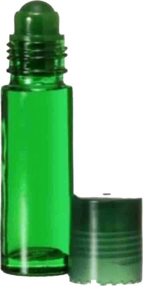 The Parfumerie 10 ml. Glass Roll on Bottle. Perfect for Essential Oils Aromatherapy, Perfume and Cologne. Plastic Roller Color or Clear Based on