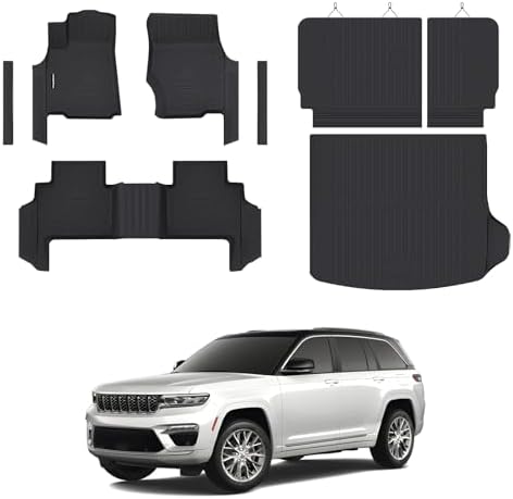 All Weather Floor Mats Full Set for 2022-2025 Jeep Grand Cherokee...